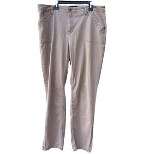 Talbots Khaki Curvy Fit Skinny Zip Ankle Mid Rise Women Size 10